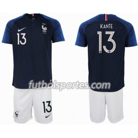 Camisetas Francia KANTE 13 2 star Niño Primera Equipacion Mundial 2018